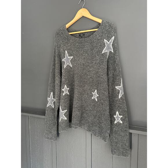 Rails Virgo Charcoal White Stars Cashmere Blend Pulliver Sweater Size XL - Picture 11 of 13